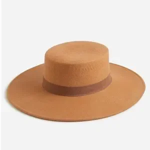 J. Crew | Accessories | Jcrew Nwt Contouredcrown Wool Boater  display picture 3